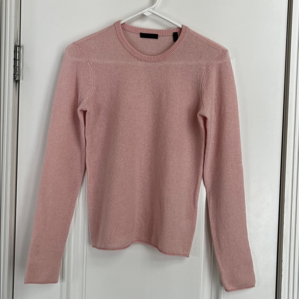 ATM Anthony Thomas Melillo Cashmere Pink Crew Neck Sweater